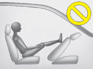 Hyundai Elantra: Main components of occupant classification system. - Never place feet on the front passenger seatback.
