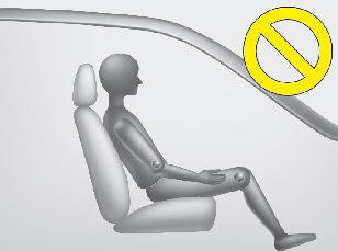 Hyundai Elantra: Main components of occupant classification system. - Never sit with hips shifted towards the front of the seat.