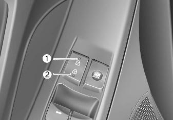 Hyundai Elantra: Operating door locks from inside the vehicle. Drivers door