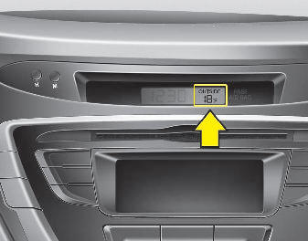 Hyundai Elantra: Outside thermometer. The current outside temperature is displayed in 1F (1C) increments.
