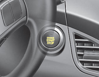 Hyundai Elantra: Illuminated engine start/stop button (if equipped). Whenever the front door is opened, the engine start/stop button will illuminate