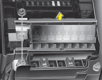 Hyundai Elantra: Engine compartment fuse replacement. If the multi fuse is blown, it must be removed as follows: