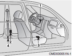 Hyundai Elantra: Pre-tensioner seat belt. The seat belt pre-tensioner system consists mainly of the following components.