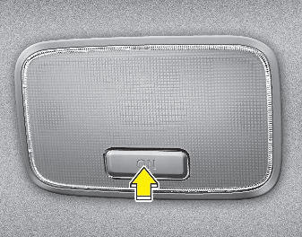 Hyundai Elantra: Room lamp. To turn the room lamp ON or OFF, push the switch.