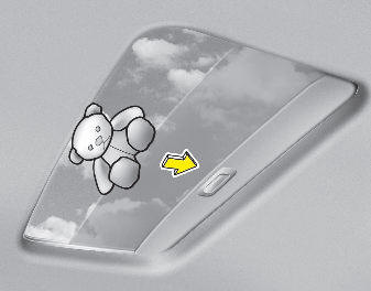 Hyundai Elantra: Sliding the sunroof. If an object or part of the body is detected while the sunroof is closing automatically,
