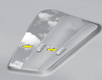 Hyundai Elantra: Sunshade. The sunshade will be opened with the glass panel automatically when the glass