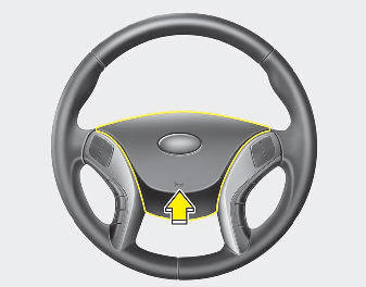 Hyundai Elantra: Horn Hyundai Elantra: Horn. To sound the horn, press the horn symbol on your steering wheel.