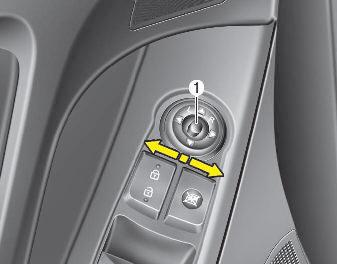 Hyundai Elantra: Outside rearview mirror. Electric type (if equipped)