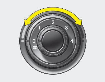 Hyundai Elantra: Heating and air conditioning. The temperature control knob allows you to control the temperature of the air