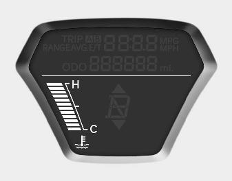 Hyundai Elantra: Gauges. This gauge shows the temperature of the engine coolant when the ignition switch