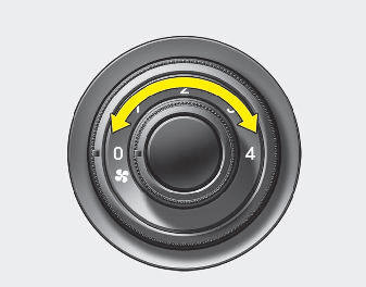 Hyundai Elantra: Heating and air conditioning. The ignition switch must be in the ON position for fan operation.