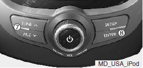 Hyundai Elantra: Using iPod®. 7. Search Button