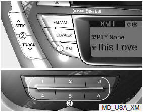 Hyundai Elantra: Using XM satellite Radio. Your vehicle is equipped with 3 months complimentary period of XM Satellite Radio.