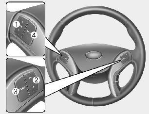 Hyundai Elantra: Steering wheel audio control (if equipped). Type B