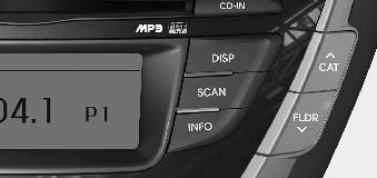 Hyundai Elantra: Using RADIO, SETUP, VOLUME and AUDIO CONTROL. 4. DISP Button