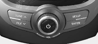 Hyundai Elantra: Using RADIO, SETUP, VOLUME and AUDIO CONTROL. 6.  Button & VOL Knob