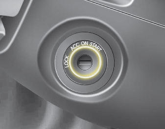Hyundai Elantra: Illuminated ignition switch (if equipped). Whenever a front door is opened, the ignition switch will be illuminated for