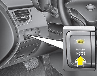 Hyundai Elantra: Active ECO operation. Active ECO helps improve fuel efficiency by controlling the engine and transaxle.