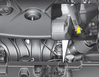 Hyundai Elantra: Engine number. The engine number is stamped on the engine block as shown in the drawing.