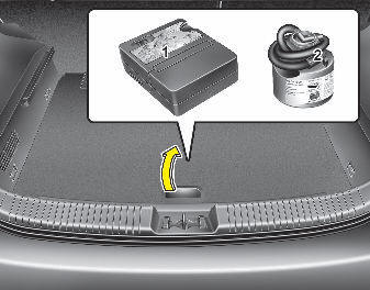 Hyundai Elantra: If you have a flat tire (with tire mobility kit). Please read the instructions before using the Tire Mobility Kit.