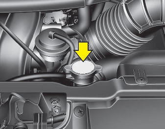 Hyundai Elantra: Checking the coolant level. 