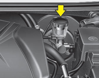 Hyundai Elantra: Brake/clutch fluid. Checking the brake/clutch fluid level. Check the fluid level in the reservoir periodically. The fluid level should be